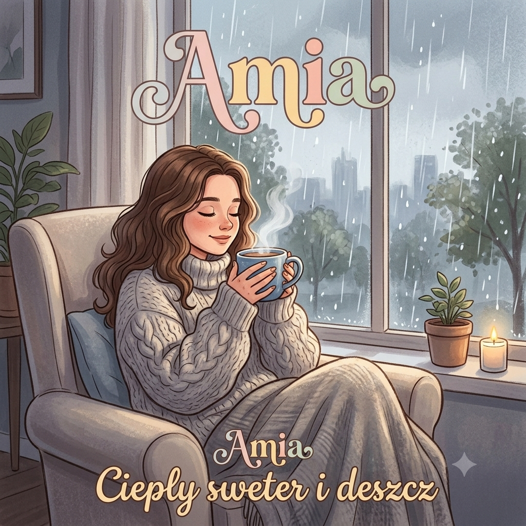 Ciepły sweter i deszcz
